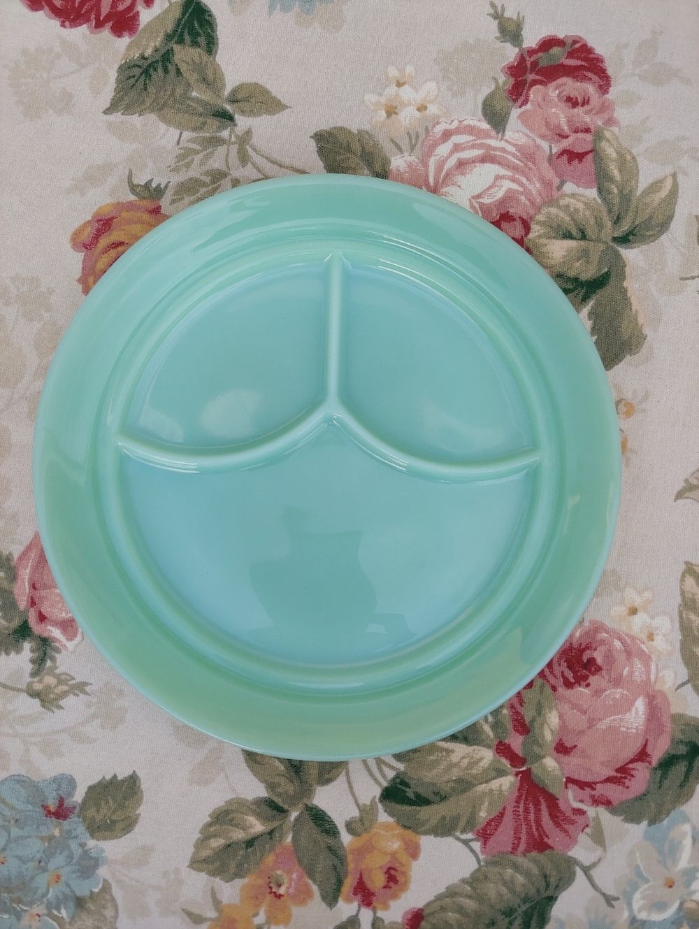 Vintage Fire King Jadeite Restaurant Ware 3 Compartment Grill Diner Plate - Picture 10 of 16